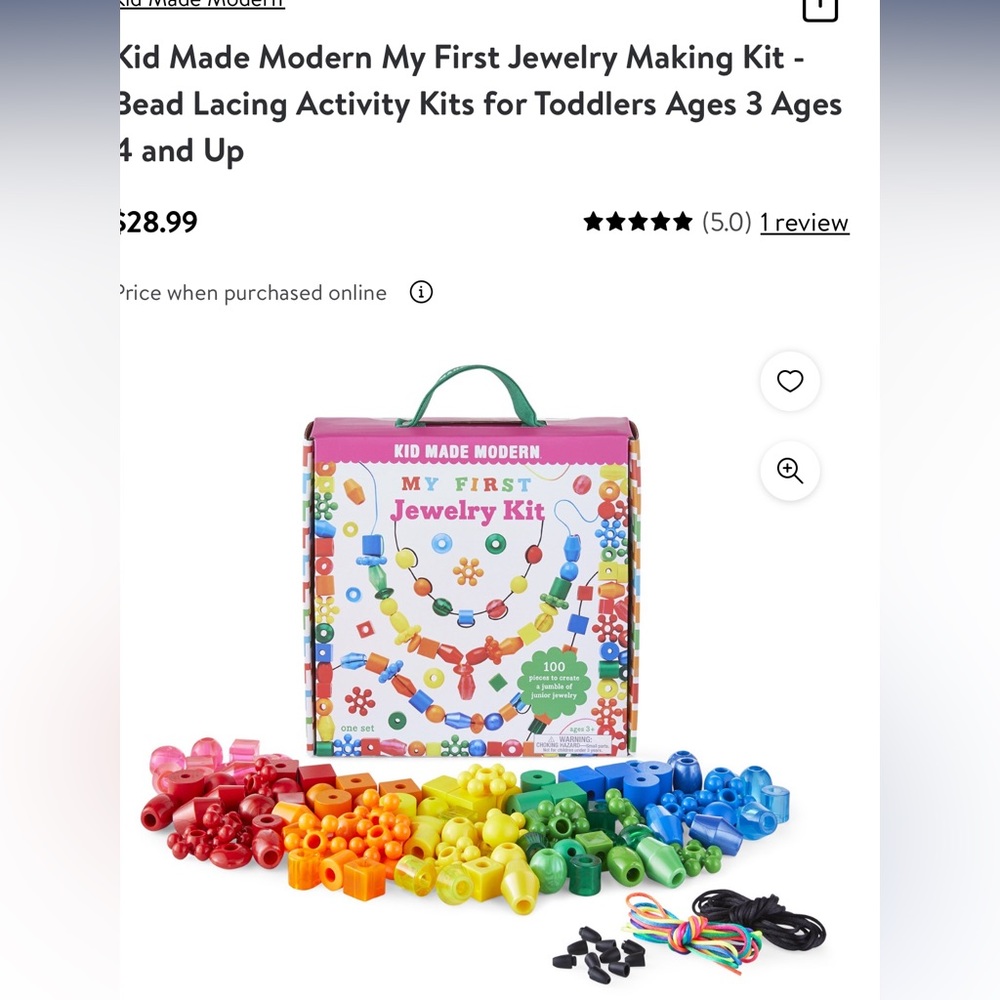 Kid made modern my first jewelry beads making-landing activity kits NWT - Picture 11 of 11